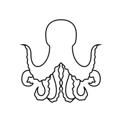Octopus icon vector. seafood illustration sign collection. Ocean symbol or logo.