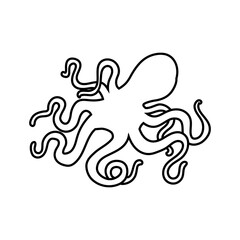 Fototapeta premium Octopus icon vector. seafood illustration sign collection. Ocean symbol or logo.