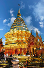 Wat Phra That Doi Suthep is tourist attraction of Chiang Mai, Thailand.Asia.
