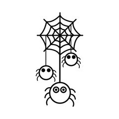 Spider icon vector. halloween illustration sign. web symbol cobweb logo.