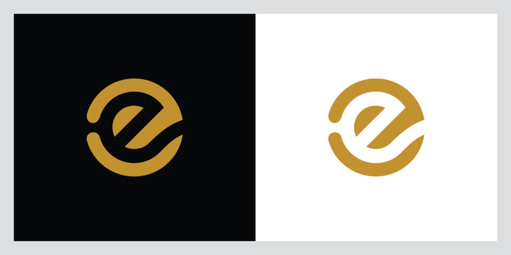 Initial CE, EC Alphabets Letters Logo Monogram