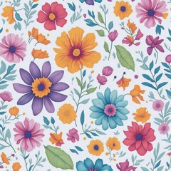 Beautiful floral pattern for fabric printing