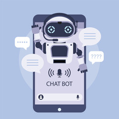 Chatbot artificial intelligence abstract concept illustration