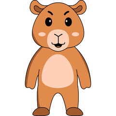 Obraz premium Cute Capybara Baby Illustration