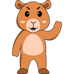 Fototapeta premium Cute Capybara Baby Illustration