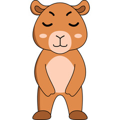 Cute Capybara Baby Illustration