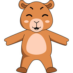 Obraz premium Cute Capybara Baby Illustration