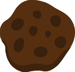 Islamic Food Chocolate Cookies Flat Hand Drawn Illustration