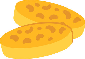 Islamic Food Nastar Cookies Flat Hand Drawn Illustration