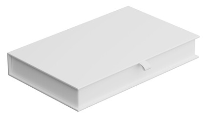 Rectangular white gift box pattern looks beautiful and clean isolated on white background, Suitable for presentations, advertisements , Box mockup,3D rendering.