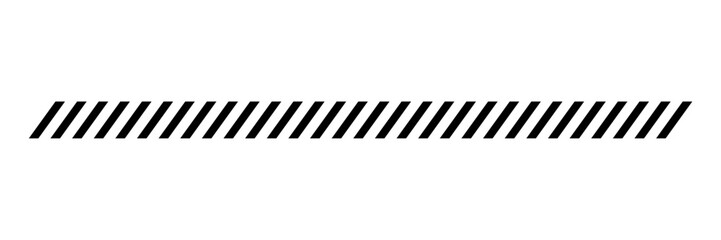 Slash line border. Diagonal parallel lines divider strip. Tilt strip geometric abstract border. Slash divider. Vector illustration isolated on white background. - 604265933