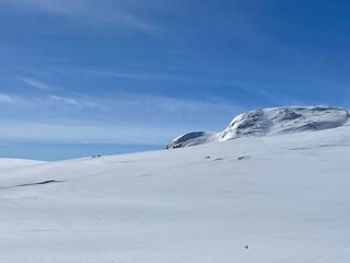 Fototapeta na wymiar Hemsedal Winter Sko slopes Wonderful Norway