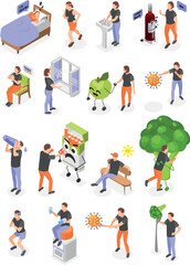 Immune System Boost Icons Set