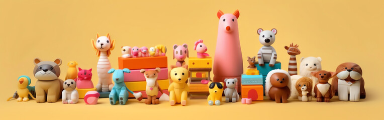 Set of pet care accessories and snacks isolated on white background Generative AI.