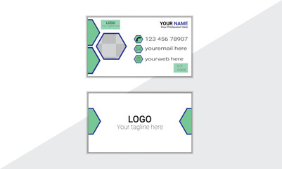 Standard double-sided visiting cards. Clean and Vector illustration.