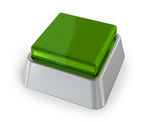 Button 3d render,image contains clipping path.