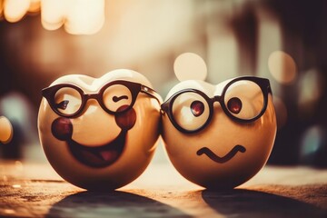 The top tips for marketing in social media. Happy emojis. Generative ai