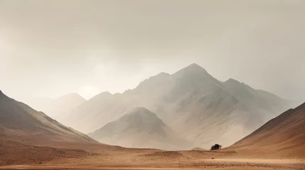 Fototapeten Mountain landscape. Generative AI. © XtravaganT