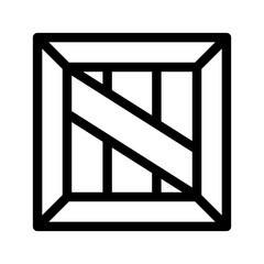 Wooden Box Icon Vector Symbol Design Illustration