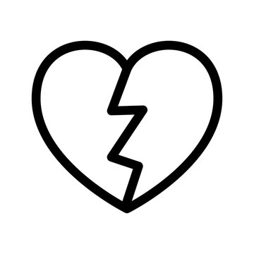 recommend clip art: Broken Heart Icon Vector Symbol Design Illustration