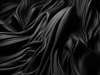 Black abstract background luxury cloth elegant fabric for background created with Generative AI technology.