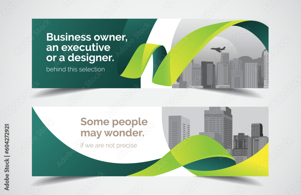 Wall mural set of modern design - vector web banners design background or header templates, horizontal advertis