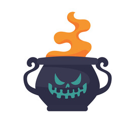 Witch's Poison Cauldron. Scary Devil's Cauldron Halloween Decoration