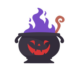 Witch's Poison Cauldron. Scary Devil's Cauldron Halloween Decoration