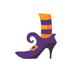 Witch shoes. magic shoes Little wizard's costume at a Halloween party