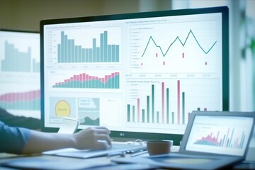 Abstract Metrics: Objective Business Analysis Displayed on a Vibrant Bar Chart