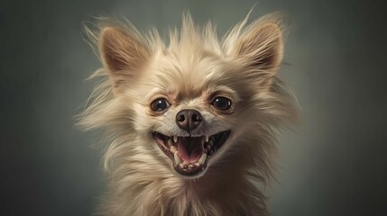 Close-up of angry Chihuahua. Generative AI