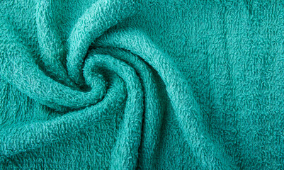 Fototapeta na wymiar green towel swirl