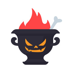 Witch's Poison Cauldron. Scary Devil's Cauldron Halloween Decoration