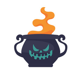 Witch's Poison Cauldron. Scary Devil's Cauldron Halloween Decoration