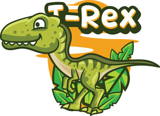 Cute Dinosaur mascot vector