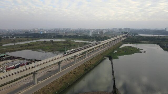 Dhaka Metro Rail. Mega Project of Bangladesh. Development in Transportation of Bangladesh
