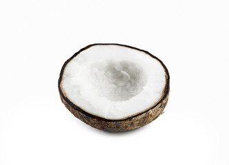 coconut milk on a white background, isolated