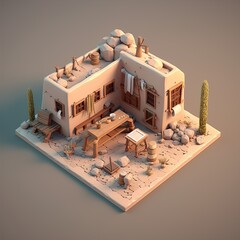 3d_game_isometric_clay_wooden_workshop_for_swords
