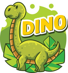Cute Dinosaur mascot vector