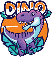 Cute Dinosaur mascot vector