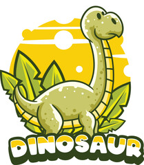 Cute Dinosaur mascot vector