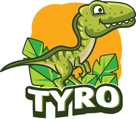 Cute Dinosaur mascot vector