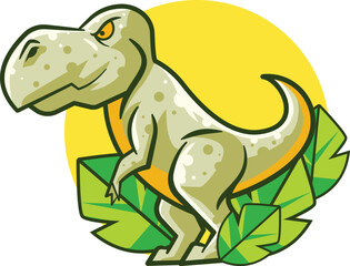 Cute Dinosaur mascot vector