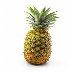 Fototapeta premium fresh pineapple fruit rip isolated image on white background