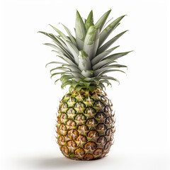 Fototapeta premium fresh pineapple fruit rip isolated image on white background