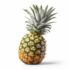 Fototapeta premium fresh pineapple fruit rip isolated image on white background