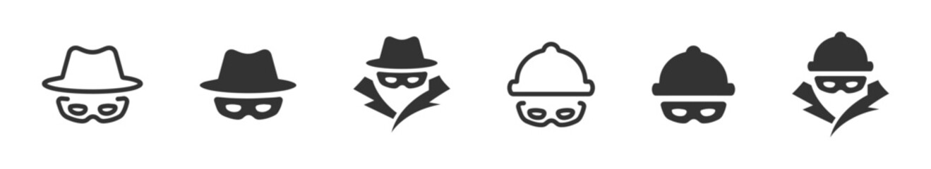Incognito icon. Browse in private. Vector illustration. - obrazy, fototapety, plakaty