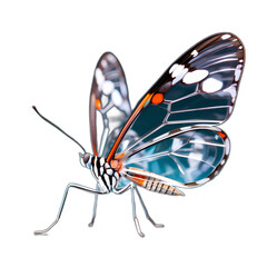 Glasswing butterfly, generative AI