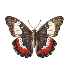 Red Admiral butterfly, generative AI