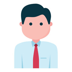 Businessman avatar icon wearing suit and tie